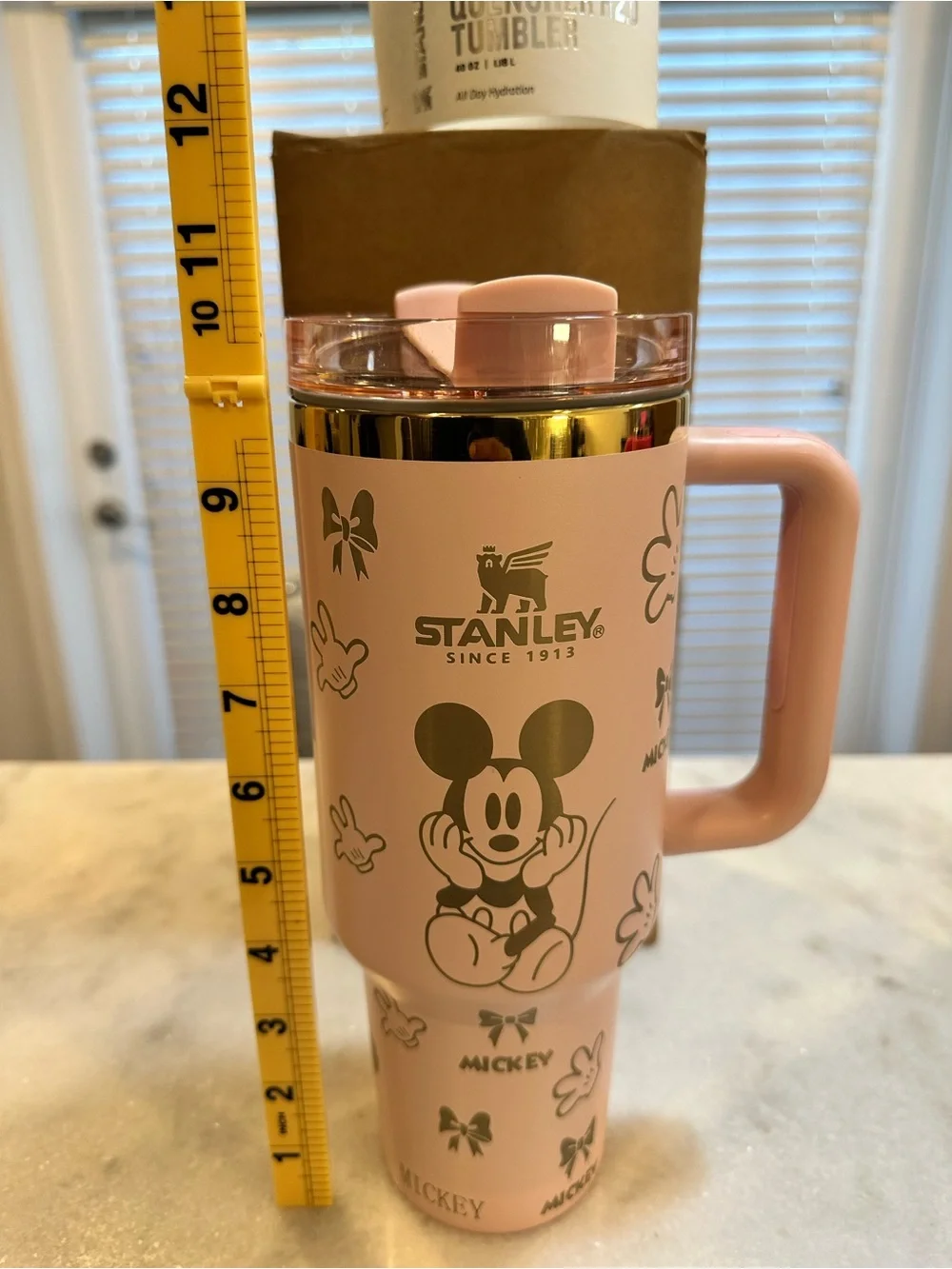 Stanley Disney Mickey Mouse Pink & Gold Limited Edition 40oz Quencher Tumbler - Picture 8 of 12